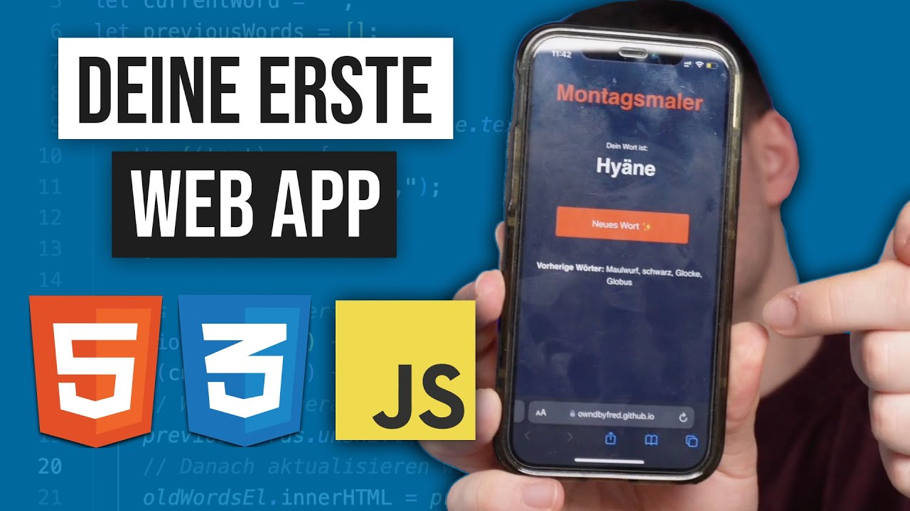 Deine erste Web App mit HTML, CSS und JavaScript - Webentwicklung Tutorial für Anfänger