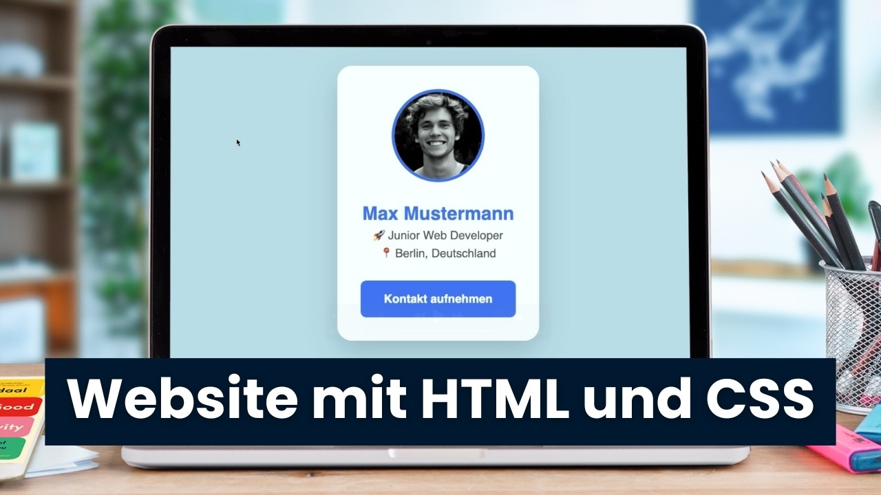 Eigene Website erstellen in unter 20 Minuten - HTML und CSS Tutorial für Anfänger (Deutsch)